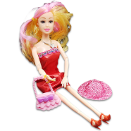 Beauty Fashion Show Style Wonderful Barbie Doll Toy For kids And Girls (doll_barbie_single_8801_red) Red - 173450860