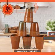 Bhola Mritshilpa Clay Glass - CG-R-12-NC-Set