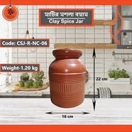 Bhola Mritshilpa Clay Spice jar - CSJ-R-NC-06