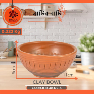 Bhola Mritshilpa Clay Bowl - CB-R-40-NC-S