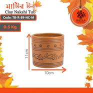 Bhola Mritshilpa Clay Nakshi Tub - TB-R-89-NC-M