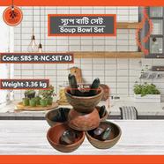 Bhola Mritshilpa Soup Bowl Set - SBS-R-NC-Set-03