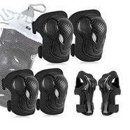 Bicycle Safety Protector Kit 6Pcs for kids and Youth Knee Elbow Wrist Pads Guards (multicolor or any Degsin).