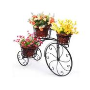 Bike Flower Pot White Garden Planter Decorative Metal Wedding Bicycle Garden Flower Stand icon