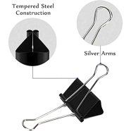 Binder Clips Paper Clip Black 1Box icon