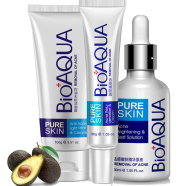 Bioaqua 3in1 Face Anti Acne Set Scar Removal Spots Pimples Oil Cream Foam Scar Blemish Marks Moisturizing Oil (100g - 30g - 30ml)