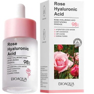 Bioaqua Face Rose Hyaluronic Acid 98 Percent Moisturizing Essence Facial Serum Hydration Shrink Pores Anti-Oxidation Nourishes 30ml