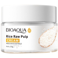 Bioaqua Rice Raw Pulp Cream Facial Skin Moisturizing Smoothing Nourishing Oil - 50 gm