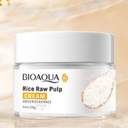 Bioaqua Rice Raw Pulp Cream Facial Skin Moisturizing Smoothing Nourishing Oil - 50gm