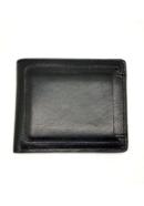 Black Credit Card Bifold Leather Wallet - LW04