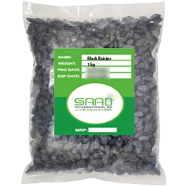 Saad Black Raisins Black Raisin Kalo Kismish Dried Fruit - 1Kg