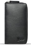 Black Semi Long Leather Wallet SB-W66