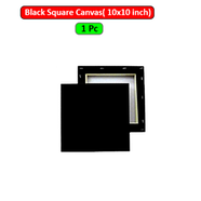 Black Square Canvas 10x10 inch