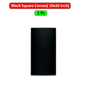Black Square Canvas 10x16 inch