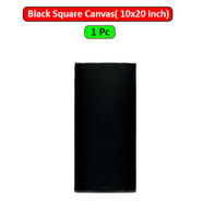 Black Square Canvas 10x20 inch