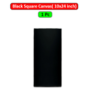 Black Square Canvas 10x24 inch