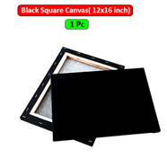 Black Square Canvas 12x16 inch