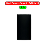 Black Square Canvas 12x18 inch