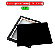 Black Square Canvas 14x18 inch