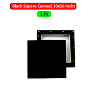 Black Square Canvas 16x16 inch