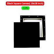 Black Square Canvas 18x18 inch