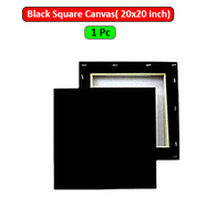 Black Square Canvas 20x20 inch