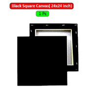 Black Square Canvas 24x24 inch