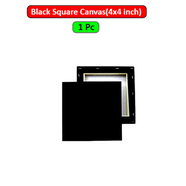 Black Square Canvas 4x4 inch