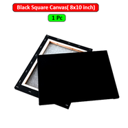 Black Square Canvas 8x10 inch
