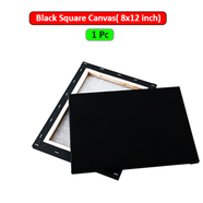 Black Square Canvas 8x12 inch