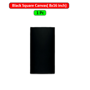 Black Square Canvas 8x16 inch