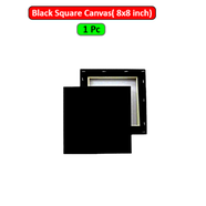 Black Square Canvas 8x8 inch