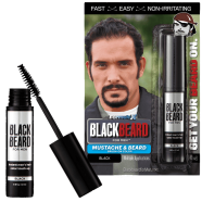 Blackbeard for Men Formula X Instant Mustache and Beard Colour (Black, 1 Pack)