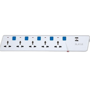 Blaze Smart Extension Socket 5 SKT, 2 Pin, 3 Yard 2 USB Port