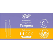 Boots Everyday Non Applicator 24 Tampons Regular