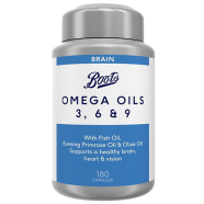Boots Omega Oils 3, 6 And 9 For Brain - 180 Capsules