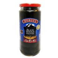Borges Whole Black Olives 350g