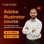 Bright Skills Adobe Illustrator course for beginners and experts with 5 projects
