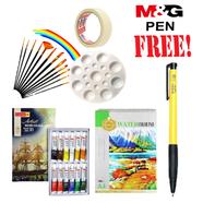 Buy 1 The Water Colour Combo Set Get 1 M and G Pen Free - Buy 1 Get 1 Free