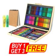 Buy 251 Pcs Wooden Art Tools Painting Set Get Drawing Pad And Two Highlighter Free - Buy 1 Get 3 Free