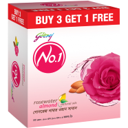 Buy 3 Get 1 Free Godrej No.1 Rose 100g