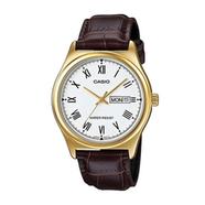 CASIO SS Caseback Brown Leather Strap Women's Watch - LTP-V006GL-7BUDF