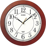 CASIO Wall Clock Maroon Wood Frame - IQ-133-5DF