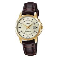 CASIO Women Leather Quartz Analog Watch - LTP-V004GL-9AUDF