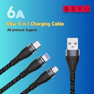 RIVO CT-431 (3 in 1 6A/66w USB Cable)