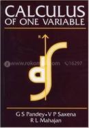 Calculus Of One Variable