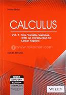Calculus Vol 1: One-Variable Calculus with An Introduction to Linear Algebra
