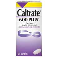 Caltrate 600 Plus Calcium Health Supplements With Vitamin D And Minerals - 60 Tablets