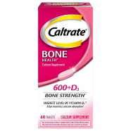 Caltrate Bone Health 600 Plus D3 Highest Level Calcium and Vitamin D Supplement 600 mg – 60 Tablet