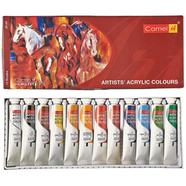 Camel Artist Acrylic Color Tubes 12 Shades , 20ml in each tube